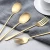 Import Bulk Matt Flatware Stainless Steel Spoon Fork Brushed Matte Gold Plated Cutlery Set from China