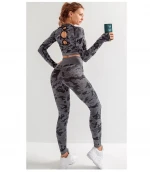 Camo Yoga Set Women Seamless Fitness Yoga Bra Sport Bra Camouflage High Waist GYM Leggings Pants Fitness Suit Workout leggins