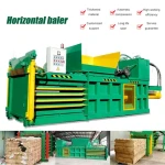 Cardboard /PET bottle horizontal baling press machine /cardboard plastic bottle baling press machine