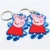 Cartoon design pink pig anime key chains 2d soft pvc keychain with custom logo