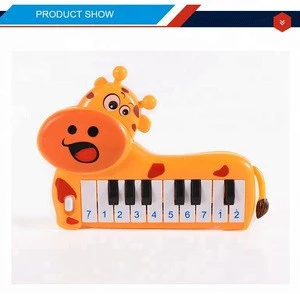 Cartoon giraffe musical instruments small piano keyboard toy for kids