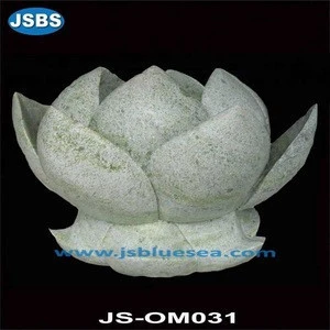 Carved Natural Stone Garden Lotus Flower Ornament