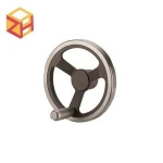 Cast carbon steel handwheel for machine with handle