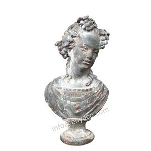 Cast Iron Antique Statues for sale Roman Lady / Girl Bust Statue Sculpture