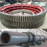 Cement plant kiln tyre girth gear, large diameter ring spur gear