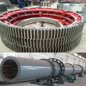 Cement plant kiln tyre girth gear, large diameter ring spur gear