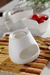 Ceramic chocolate fondue ice cream pot set cheese hot pot fondue sets with fork