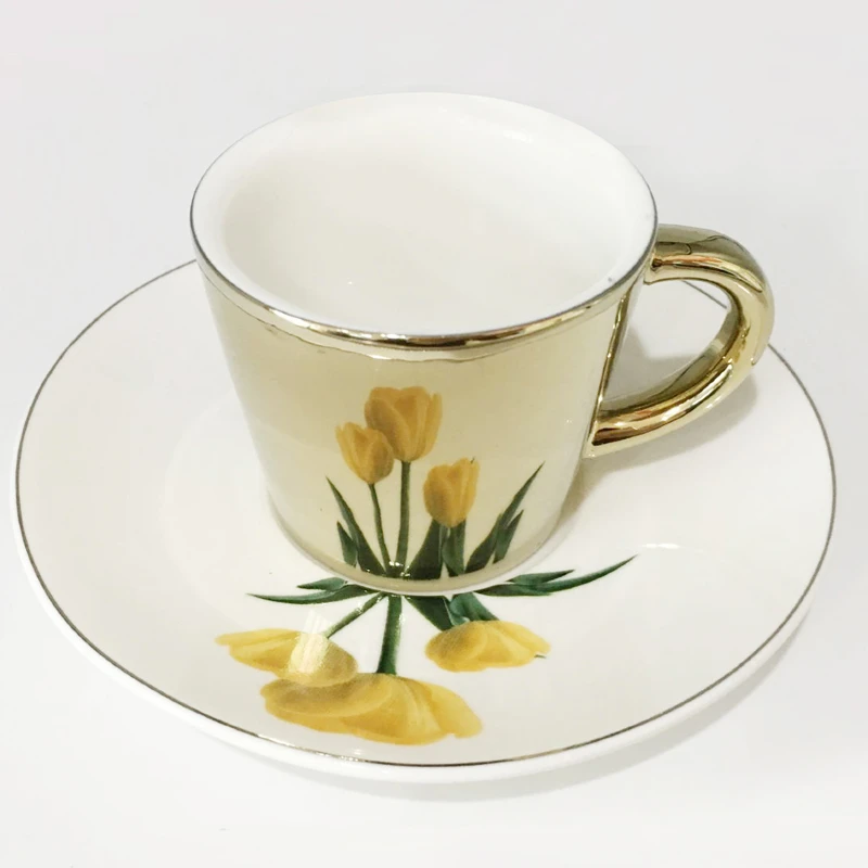 ceramic elegant royal saucers tea cups and saucer sets coffee cup luxury mirror mug