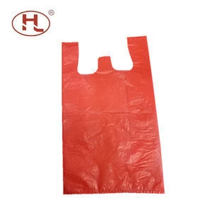 cheap biodegradable plastic carry bag packaging t-shirt bag garbage bag from China