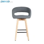 Cheap high back wooden bar chair swivel seat morder