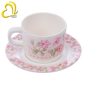 cheap modern design melamine tea cup saucer