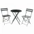 Import Cheap Portable Folding Metal Table and Chairs Sets Bistro Set from China