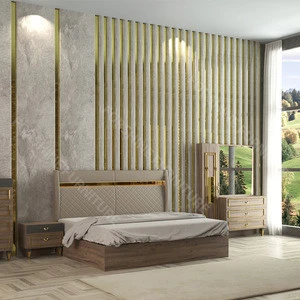 Cheap Price Italian Modern Style Mirrored New Luxury Design King Queen Size Home Furniture Bedroom Set With Storage For Sale