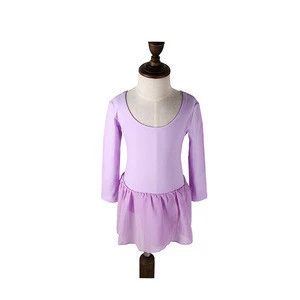 Cheap toddler girls ballet clothes long sleeved chiffon training dance dress wear