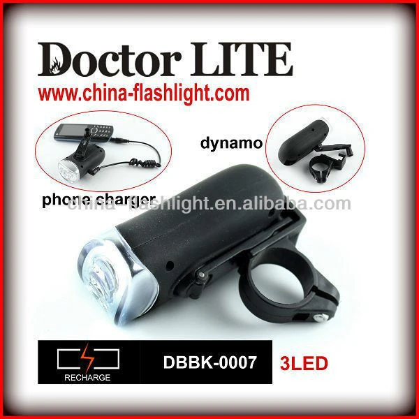 Cheaper 3 led bicycle light with dynamo, bicycle dynamo rechargeable led rear light,