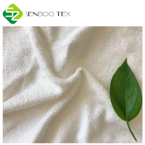 Chemical Free Absorption Viscose 100% bamboo fiber terry towelling fabric Loops Fabric For Baby hooded towels