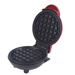 Children Cake Baking waffer biscuits machine Electric Round Griddle Double Flat Mini Wafle maker
