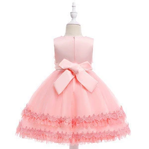 Children Clothing Boutique Layered Flower Dress Birthday Frocks For Girls