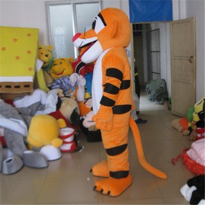 children play have fun tiger mascot costumes for event