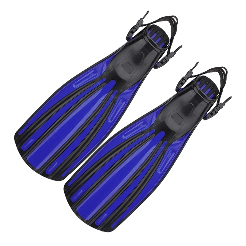 China custom OEM 2 size 37-45 adults soft TPR rubber PP blade adjustable open heel free diving fins swimming fins