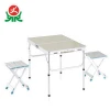 China foldable outdoor furniture height adjustable legs rectangular folding garden picnic camping outdoor table set
