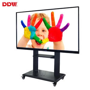 China hot 65 inch interactive whiteboard with projector LG 20 dots capacitive touch interactive whiteboard mobile stand