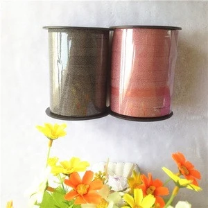 China Supplier Glitter Material Plastic Fancy Gift Bow Making Ribbon