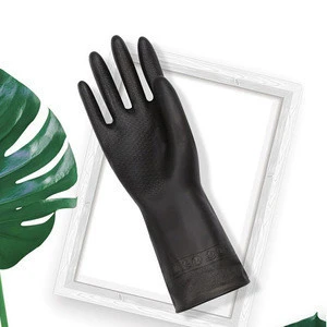 Classic Black Latex Household Washing hand covers - waterproof and no-odor