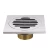 Import Classic Style Polished Removable 4 Inch 10x10CM Concealed Square Shower Floor Drain from China