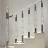 Clear acrylic crystal plastic balustrade and stair handrail in Indian villa