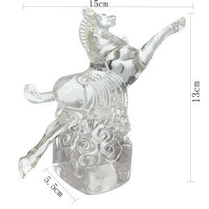 Clear  acrylic resin horse statue for table decoration