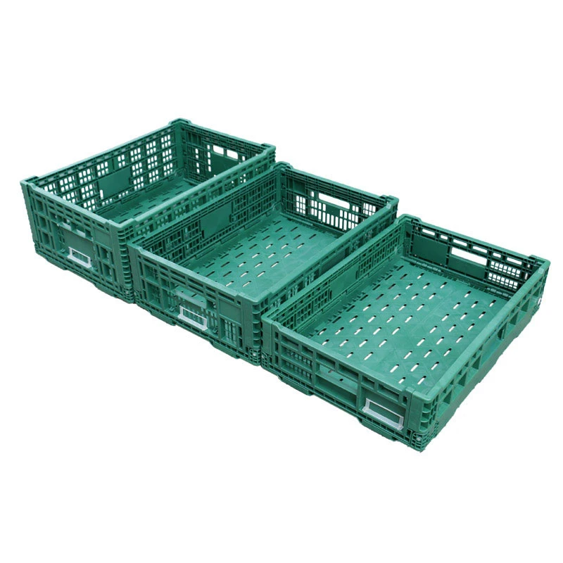 Collapsible plastic crate customized, recyclable plastic folding crate