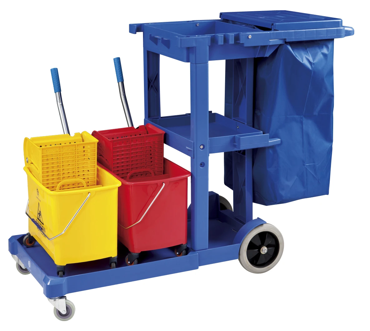 Commercial Industrial Hospital Hotel Plastic Janitorial Tools Janitor Cart Cleaning Trolley