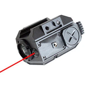 Compact tactical red laser designator and flashlight combo for shooting