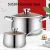 Import Cookware milk pot double handle metal soup pot stainless steel cooking pot from China