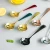 Import Creative 304 Stainless Steel Fashion Small Round Spoon Colorful handle Korean Style Spoon from China