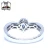 Import Creative	X Mas Gift 18k White Gold High Quality Diamond  Jewellery Gem Stone Pear Blue Sapphire Solitaire Cluster Rings from China