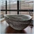 Import Cultured black marble stone round tub for sale from China