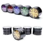 Custom 4 Part Herb Grinder Aluminum Metal Lighting Herb Grinder