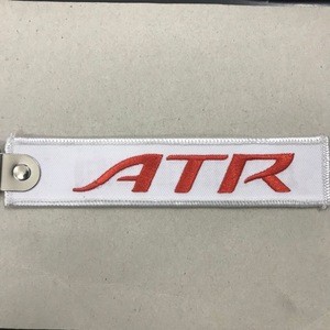 Custom aviation embroidery keychain embroidered key chain