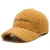 Import Custom Baseball Hat Embroidery Autumn And Winter Teddy Velvet Elastic Baseball Cap With A Thick Warm Lamb Wool Baseball Caps from China