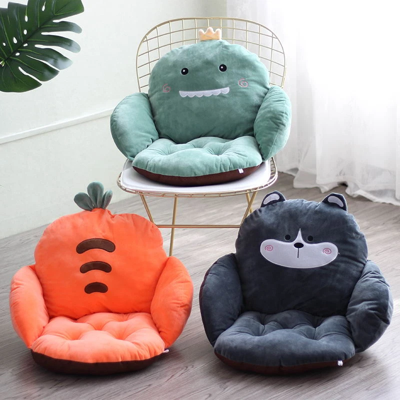 Custom cartoon fruit half surrounded cushions fruit  animal home office seat cushions soft chair cushions