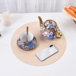 Custom colorful  PU Placemat table mat for   the dining table
