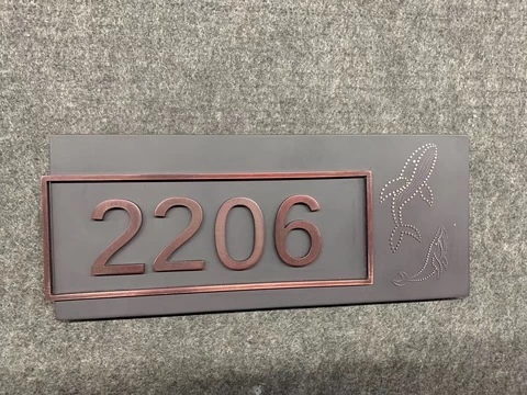 Custom identification emergency exit stainless steel door number letter sign
