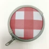 Custom Logo cute round coin purse zipper closure for kids or adults