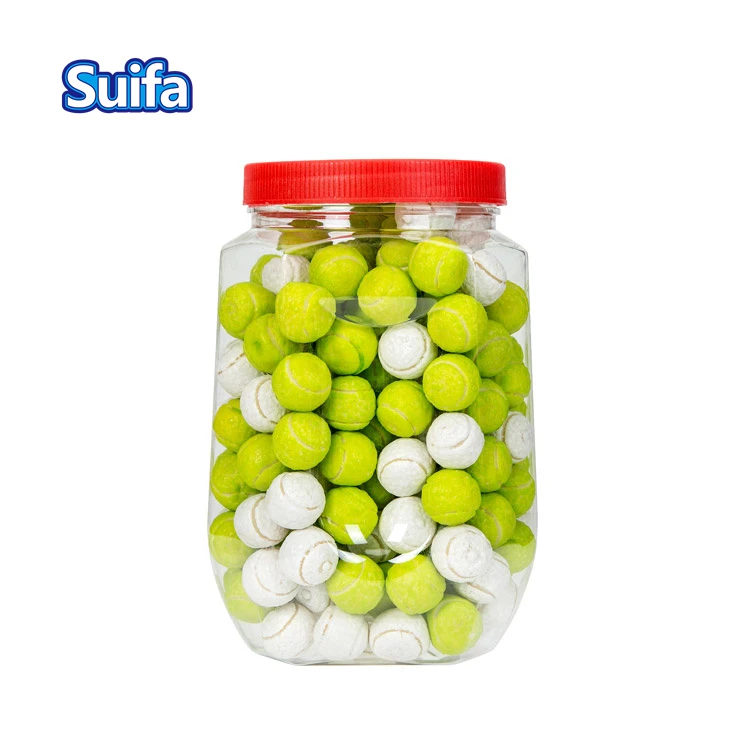 Custom logo round Halal fruity tennis ball gum chewing gum bubbl ball bubble gum