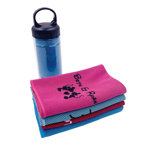 Custom logo sports cold cooling towels personalized microfiber ice cool towel for neck and face