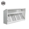 Custom Made Commercial Stainless Steel Kitchen cabinet Equipment New Style Exhaust Hood(Water Cleaning system)