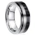 Import Custom OEM Tungsten Stainless Steel Titanium Engagement Rings with Real Blue Opal and Ebony Koa Wood Inlay from China