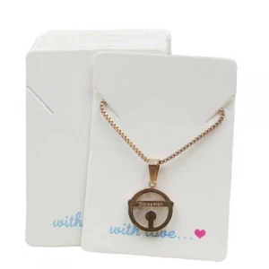 Custom Printed Necklace Display Cards Luxury Cheap Kraft Paper Jewelry Display Card 5x7cm